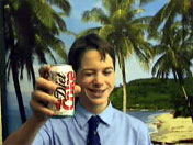 Stu drinks some Coke